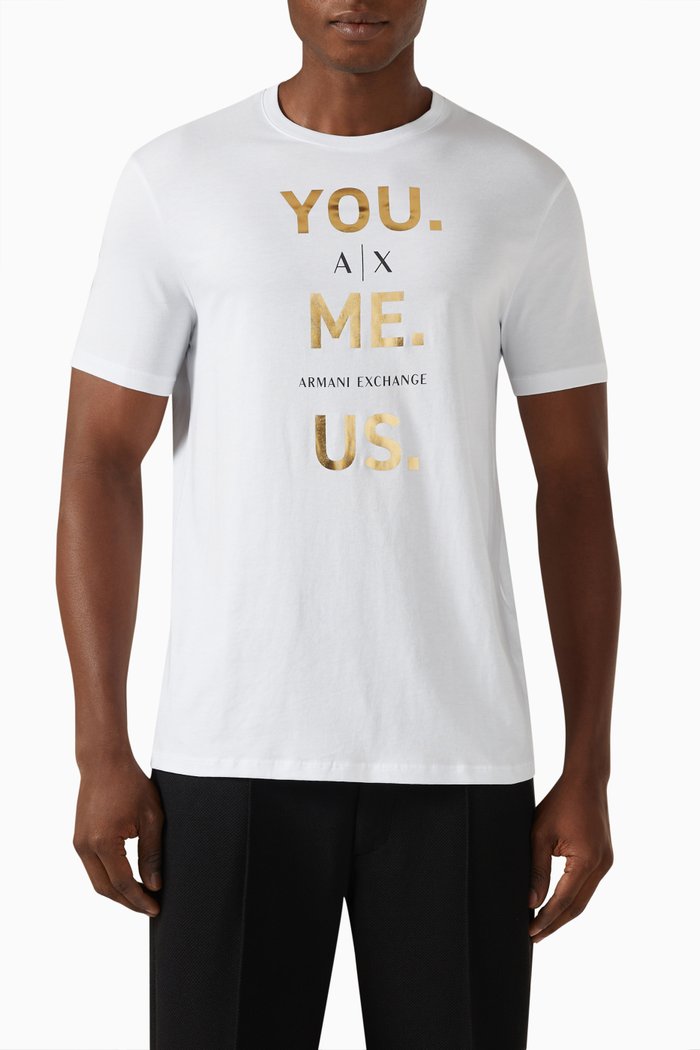 

AX Logo T-shirt in Cotton, White