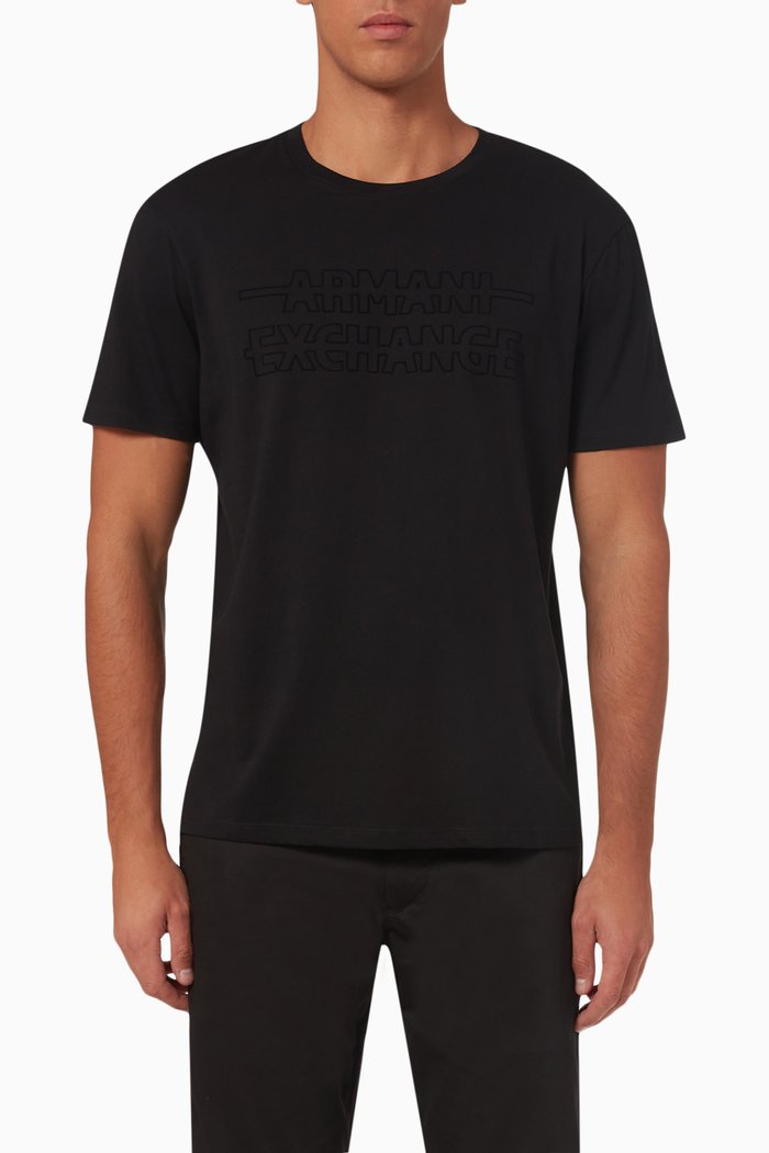 

Logo Print T-shirt in Cotton, Black