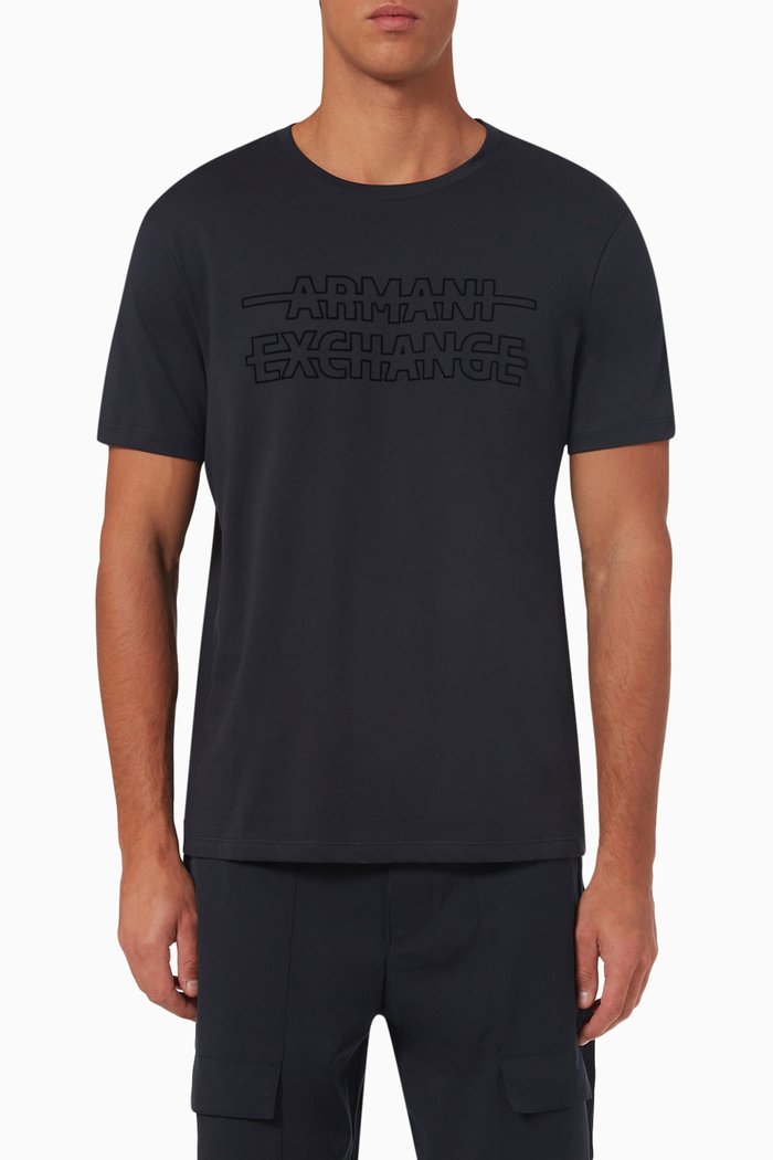 

Logo Print T-shirt in Cotton, Blue