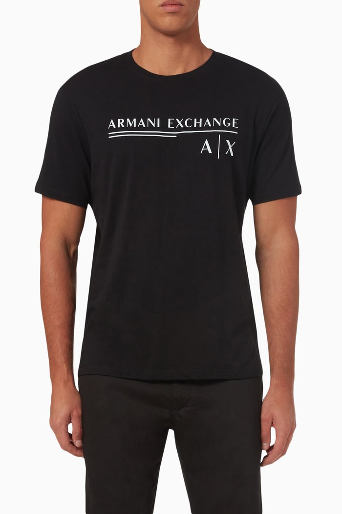 

Logo Print T-shirt in Cotton, Black