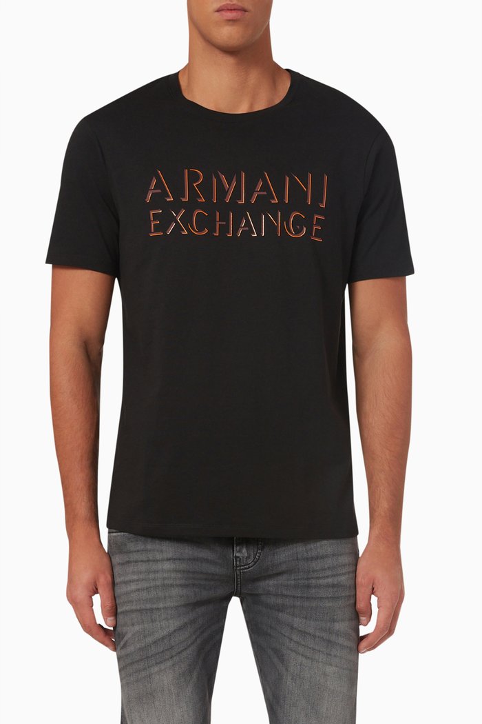 

Logo Print T-shirt in Cotton, Black