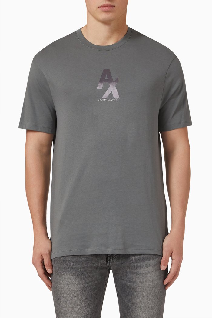 

Logo Short Sleeve T-shirt in Jersey, Grey