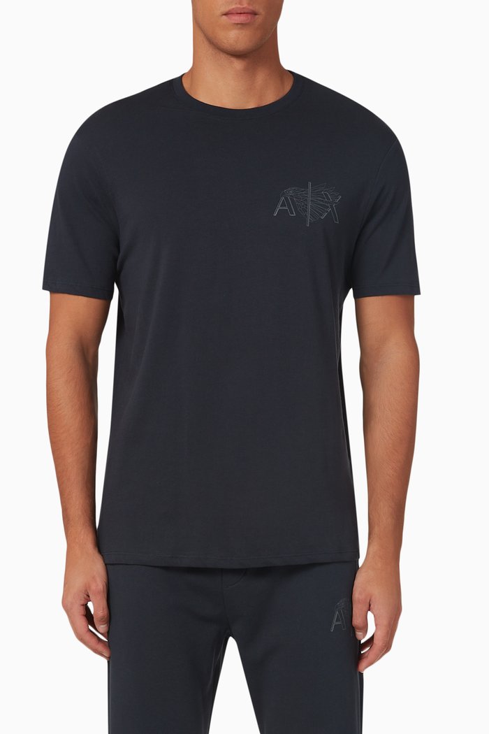

Eagle AX Logo T-shirt in Cotton, Blue