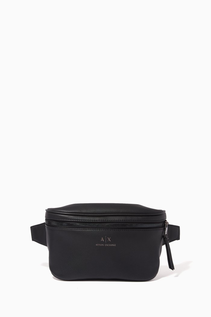 

Logo Belt Bag in PU, Black