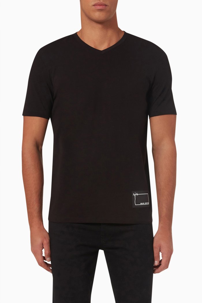 

Logo Patch T-shirt in Cotton, Black