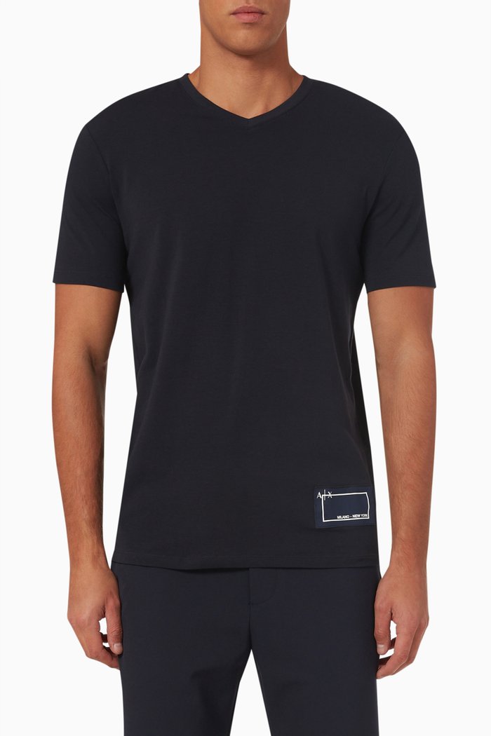 

Logo Patch T-shirt in Cotton, Blue