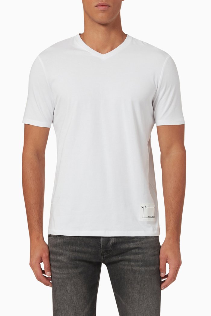 

Logo Patch T-shirt in Cotton, White