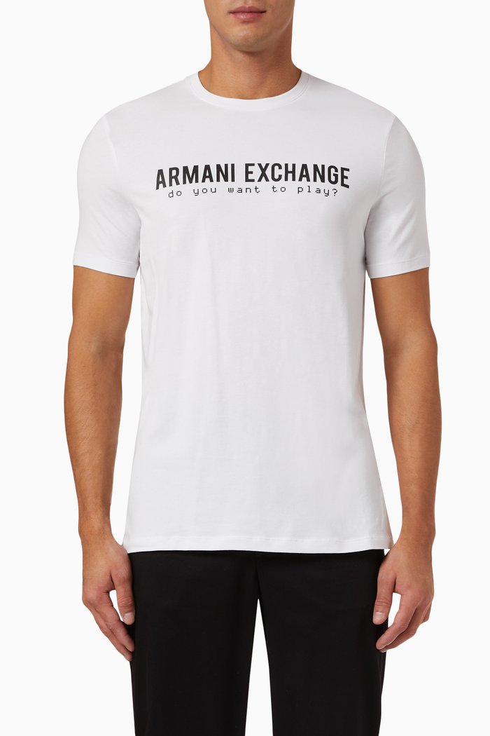 

Logo Print T-shirt in Cotton, White