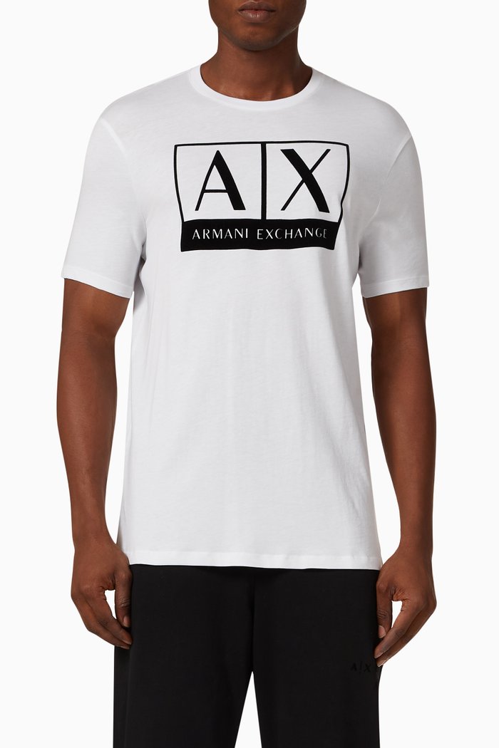 

Flock Logo T-shirt in Cotton, White