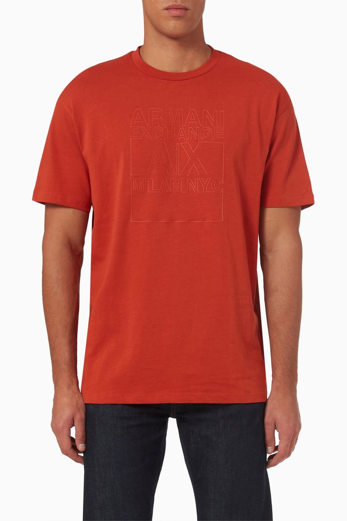 

Logo Printed T-shirt in Cotton, Brown
