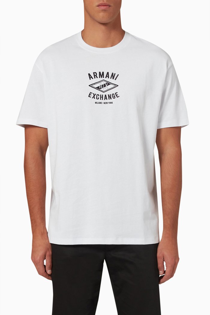 

Logo Embroidered T-shirt in Cotton, White
