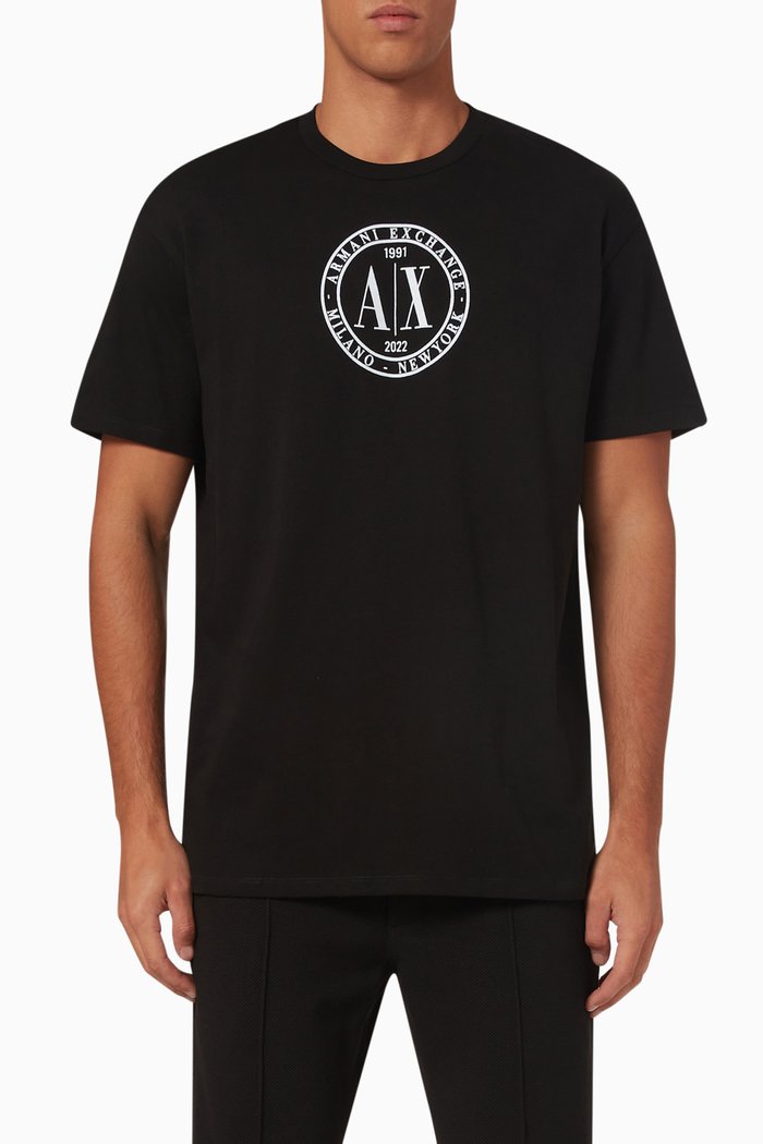 

Contrasted Logo T-shirt in Cotton, Black