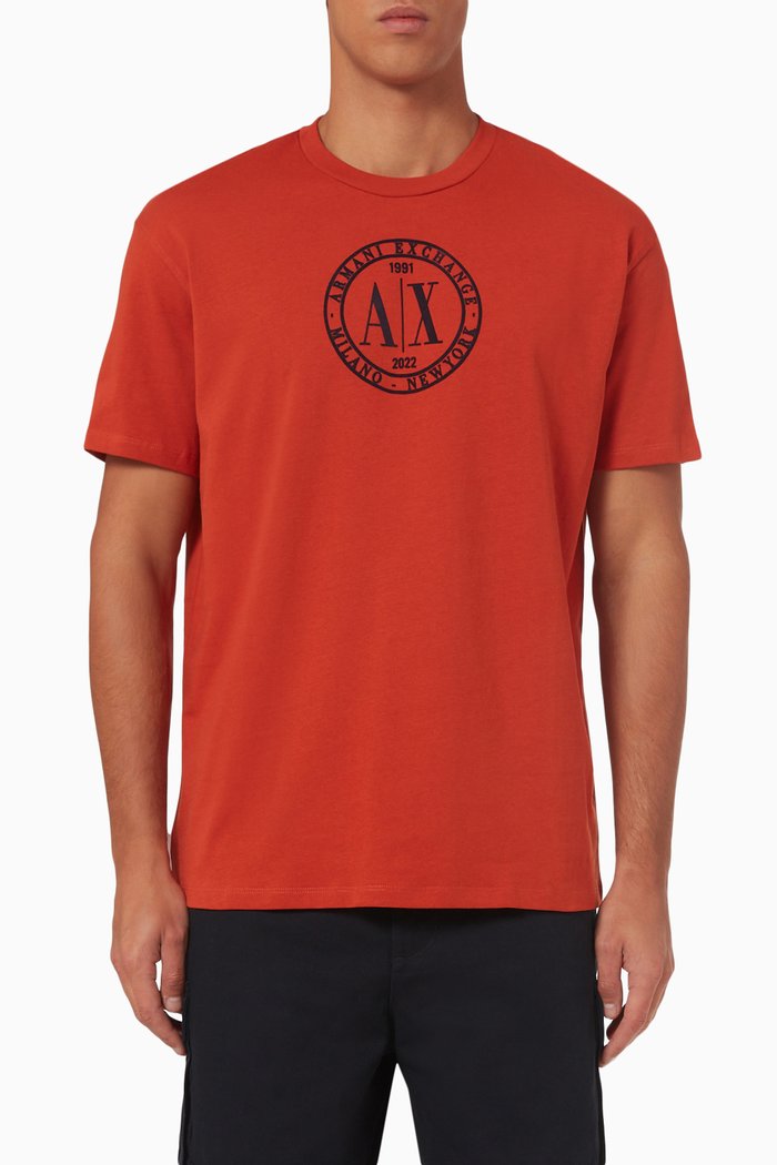 

Contrasted Logo T-shirt in Cotton, Brown