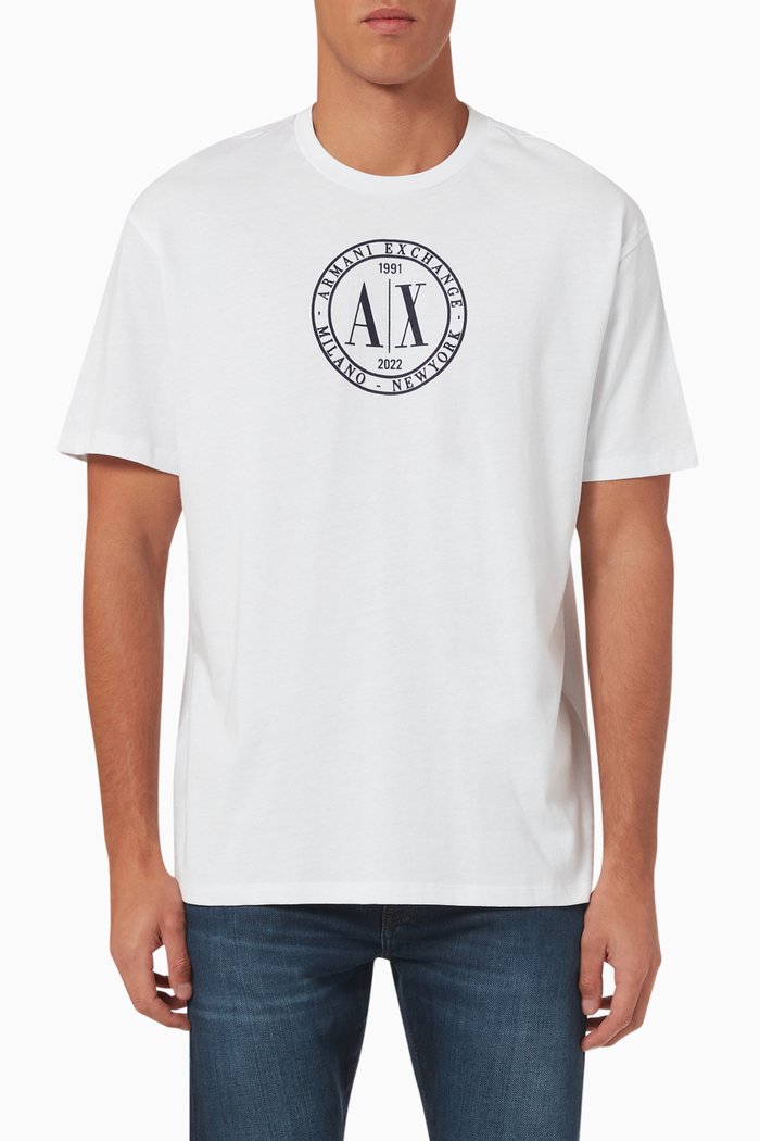 

Contrasted Logo T-shirt in Cotton, White