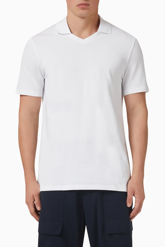 

Circle Logo Polo T-shirt in Cotton, White
