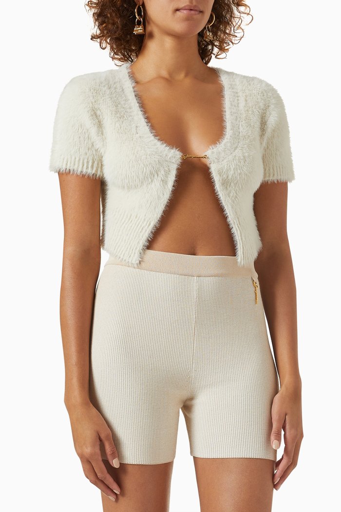 

La Maille Neve Logo-detail Top, Neutral