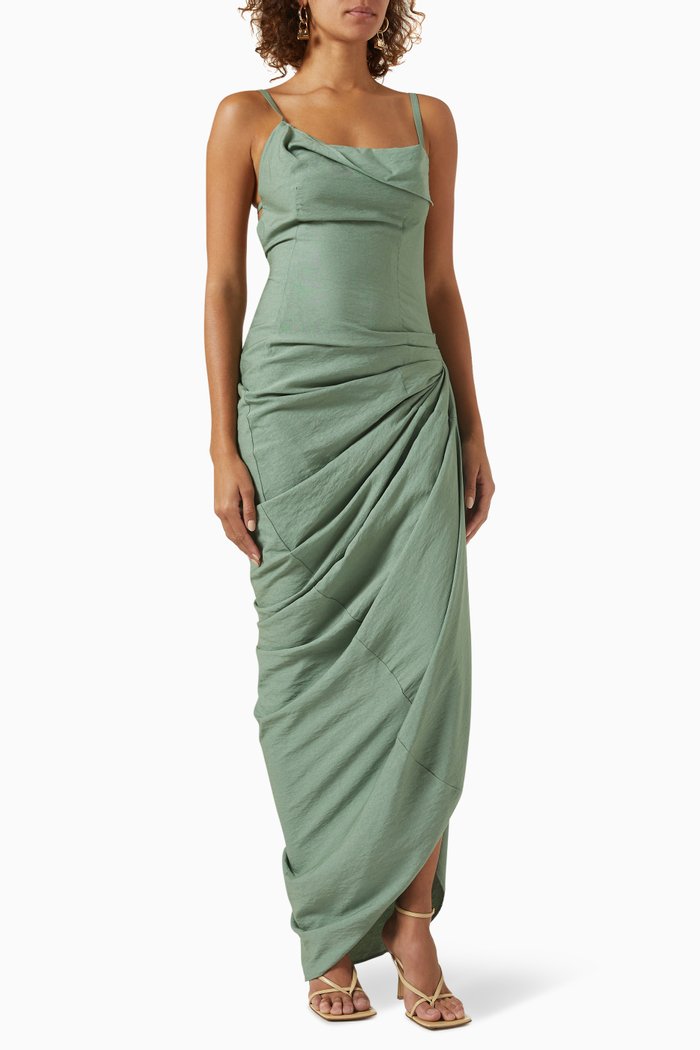 

La Robe Saudade Maxi Dress in Viscose-blend, Green