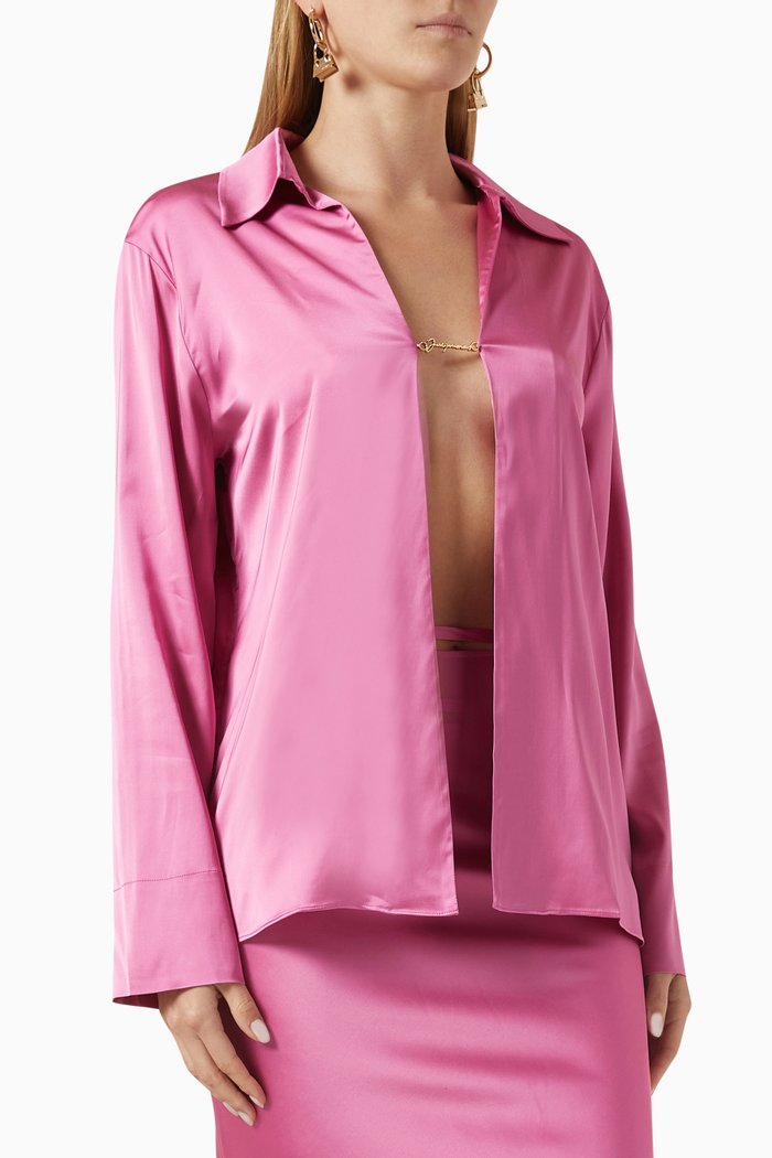 

La Chemise Notte Shirt in Viscose-blend, Pink