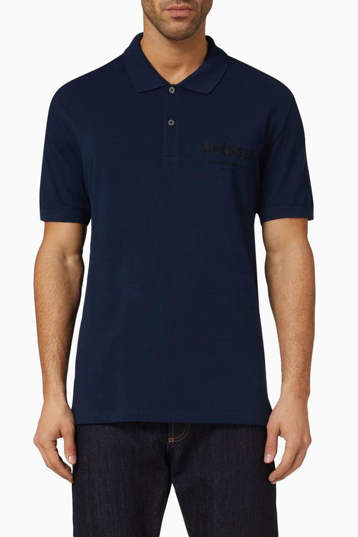 

Logo-embroidered Polo Shirt in Cotton-piqué, Brown