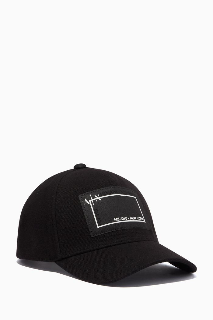

Logo Patch Cap in Cotton, Black
