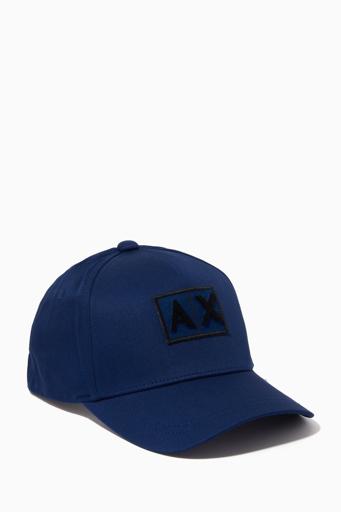 

Square Patch Logo Baseball Cap in Gabardine, Blue