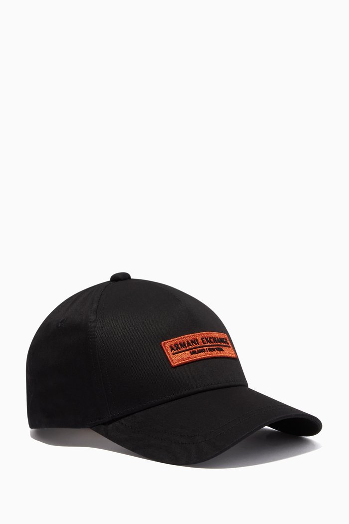 

Logo Patch Cap in Cotton, Black