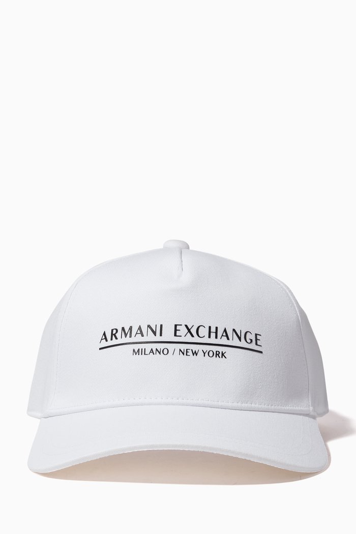 

Logo Baseball Cap in Cotton Twill, White