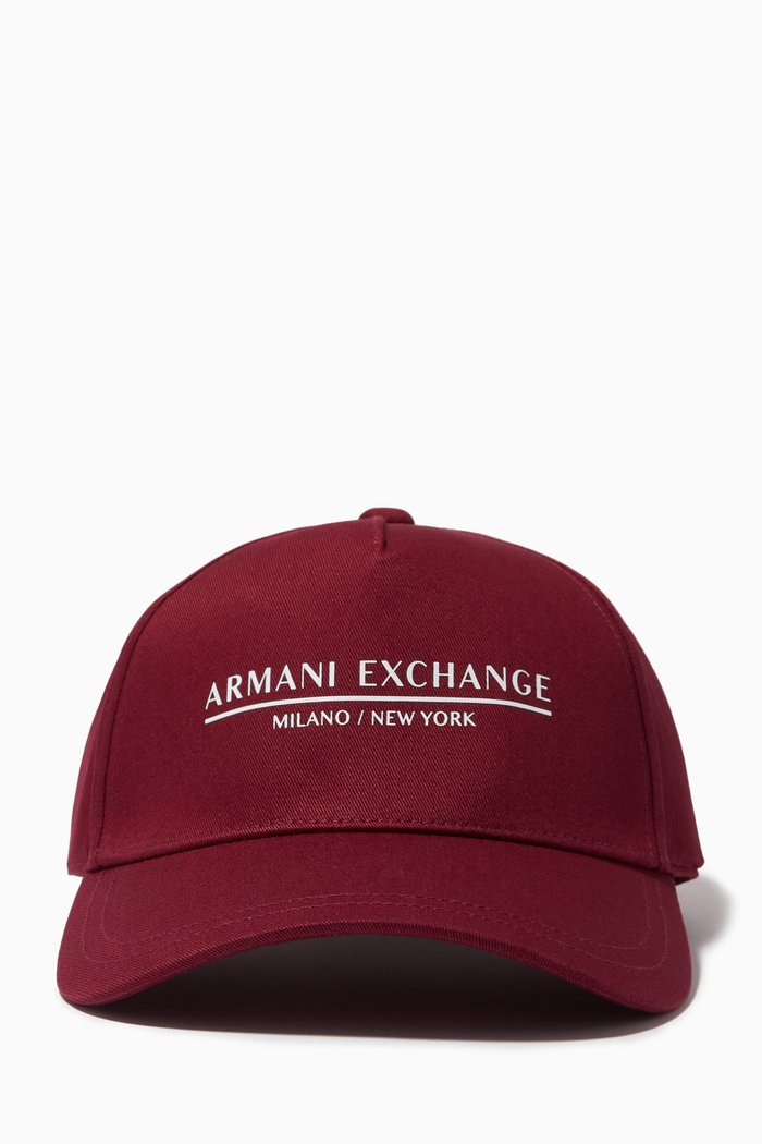 

Logo Baseball Cap in Cotton Twill, Burgundy