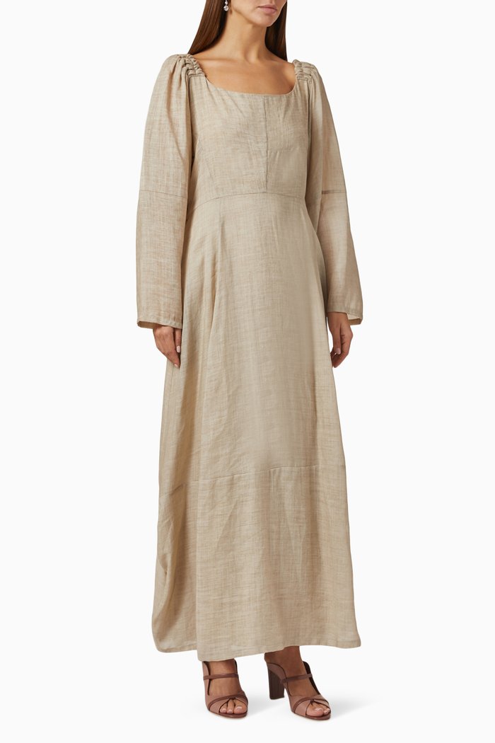 

Maxi Dress in Linen, Neutral