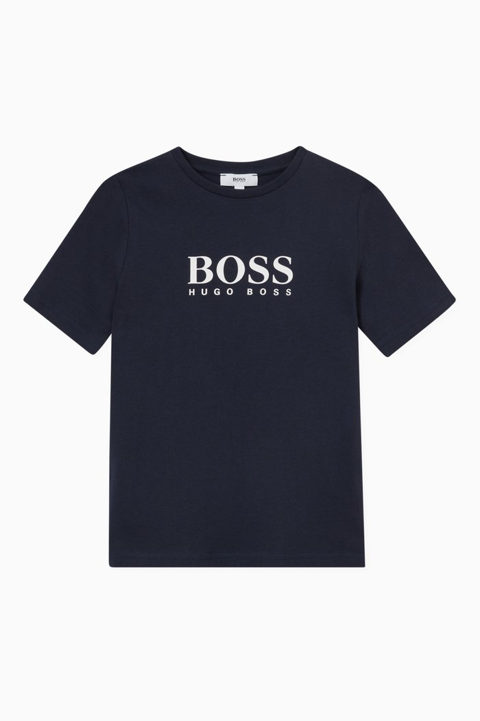 

Classic Logo Print T-shirt in Cotton, Blue