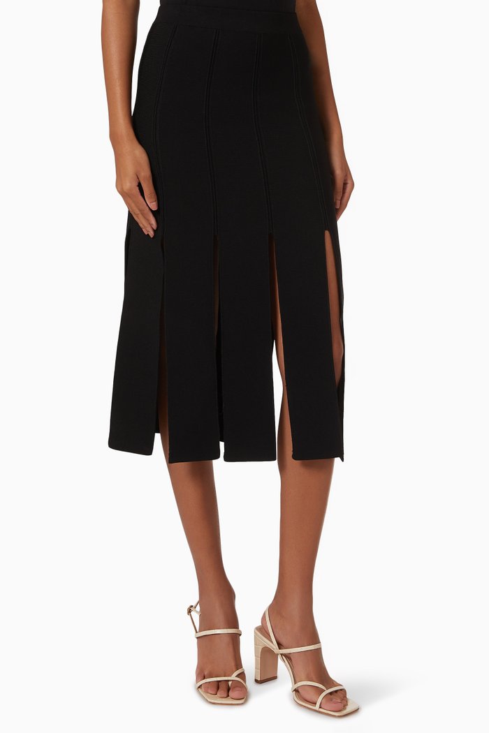Dolce Midi Skirt, Black