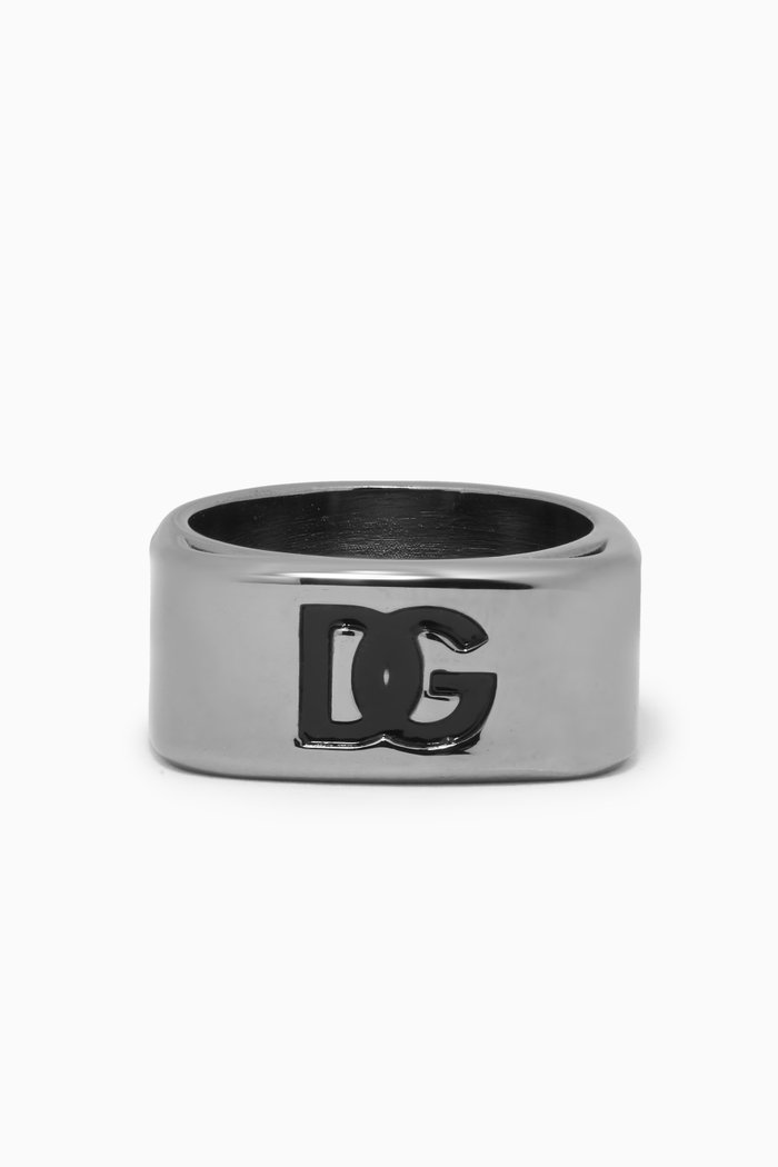 

Logo Ring in Brass, Grey
