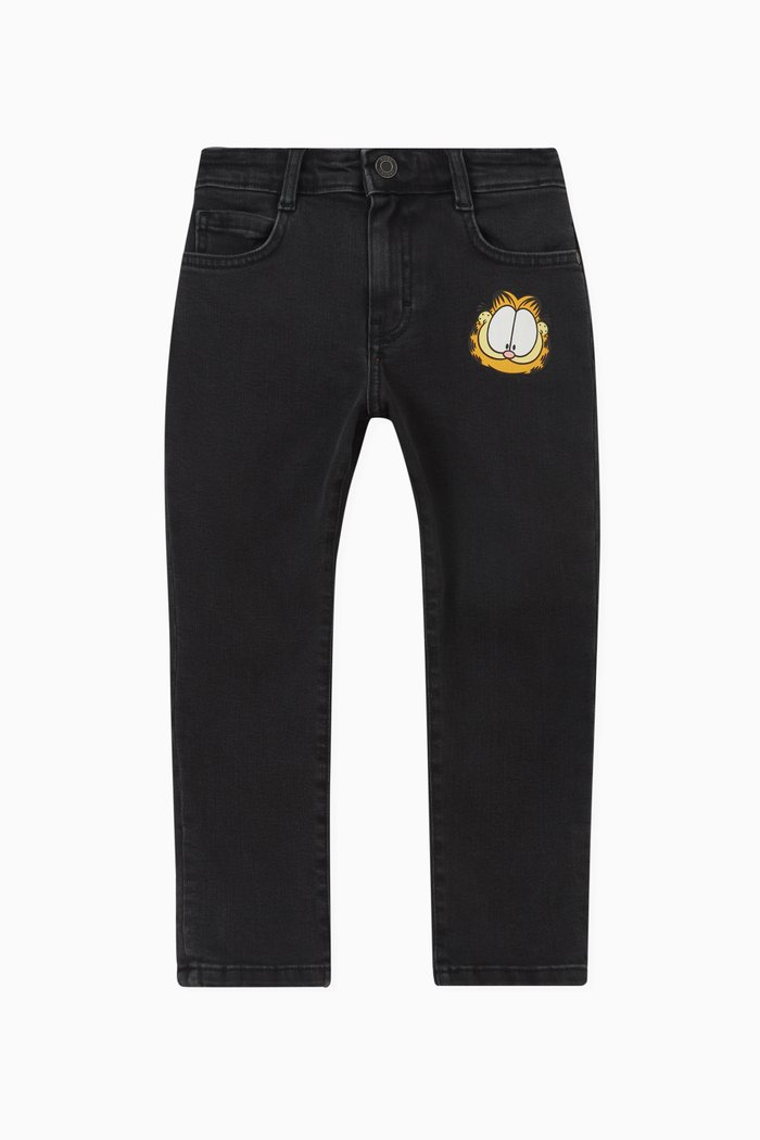 

Garfield Jeans in Cotton, Black
