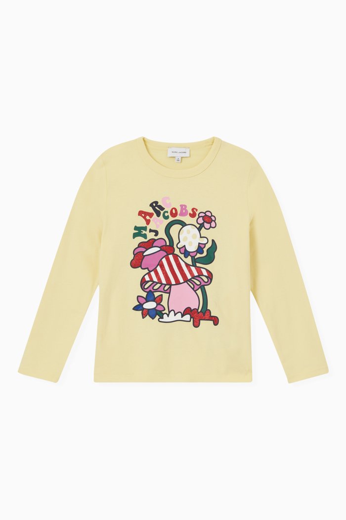 

Nature Print T-shirt in Jersey, Yellow