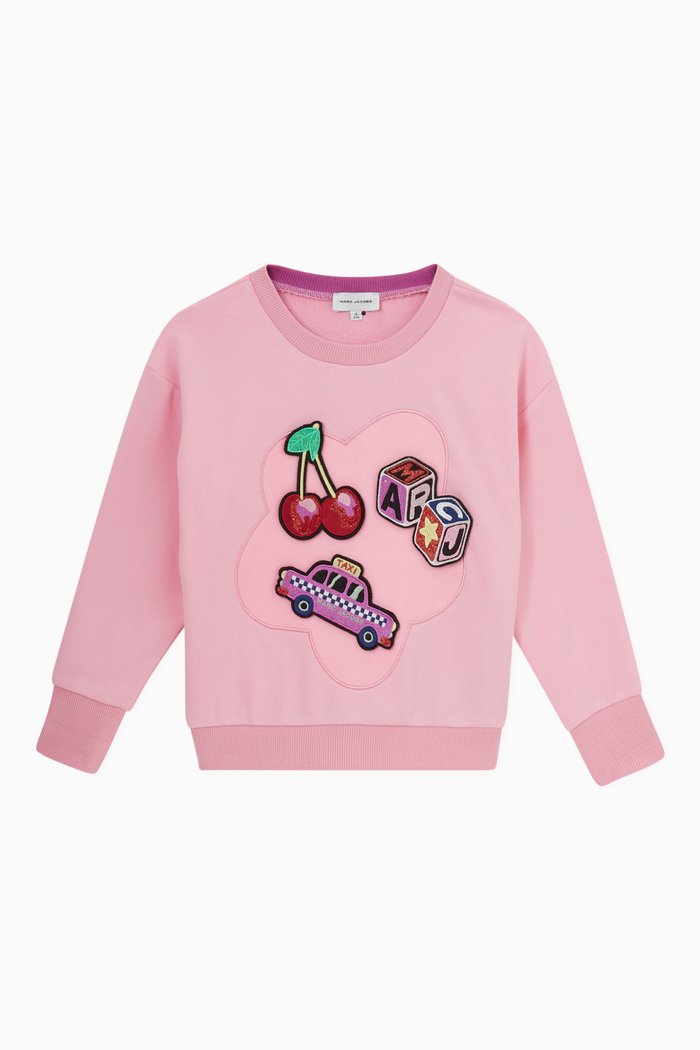 

Sweatshirt in Jersey, Pink