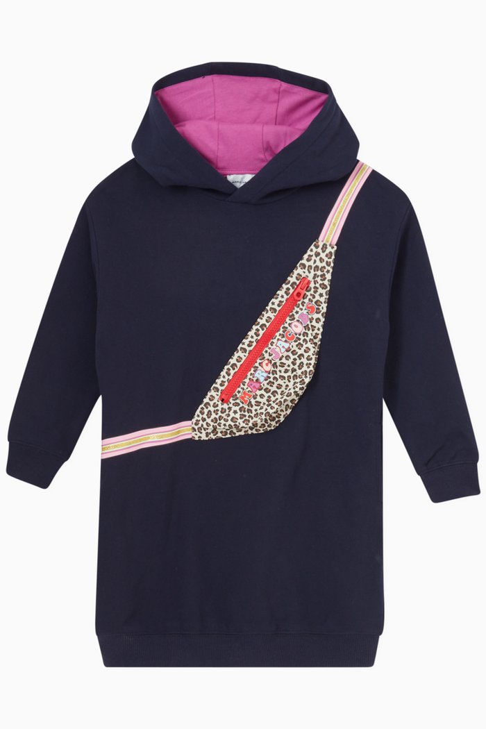 

Belt Bag Hoodie Dress, Blue