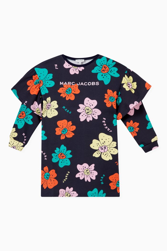 

Flowers Sweatdress in Cotton, Blue