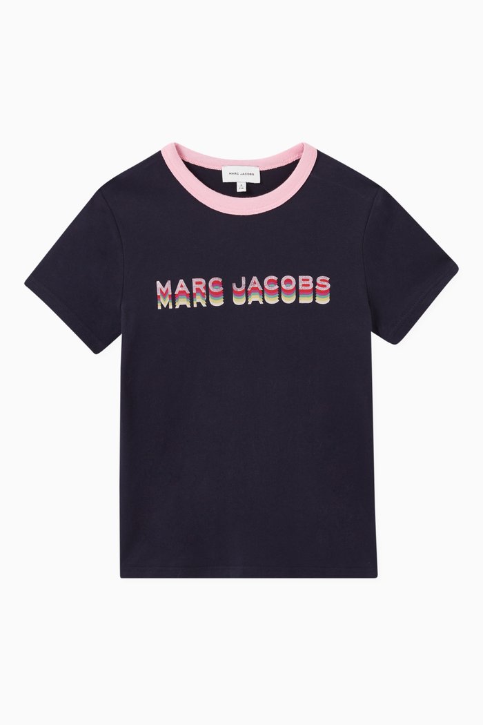 

Logo Print T-Shirt in Jersey, Blue