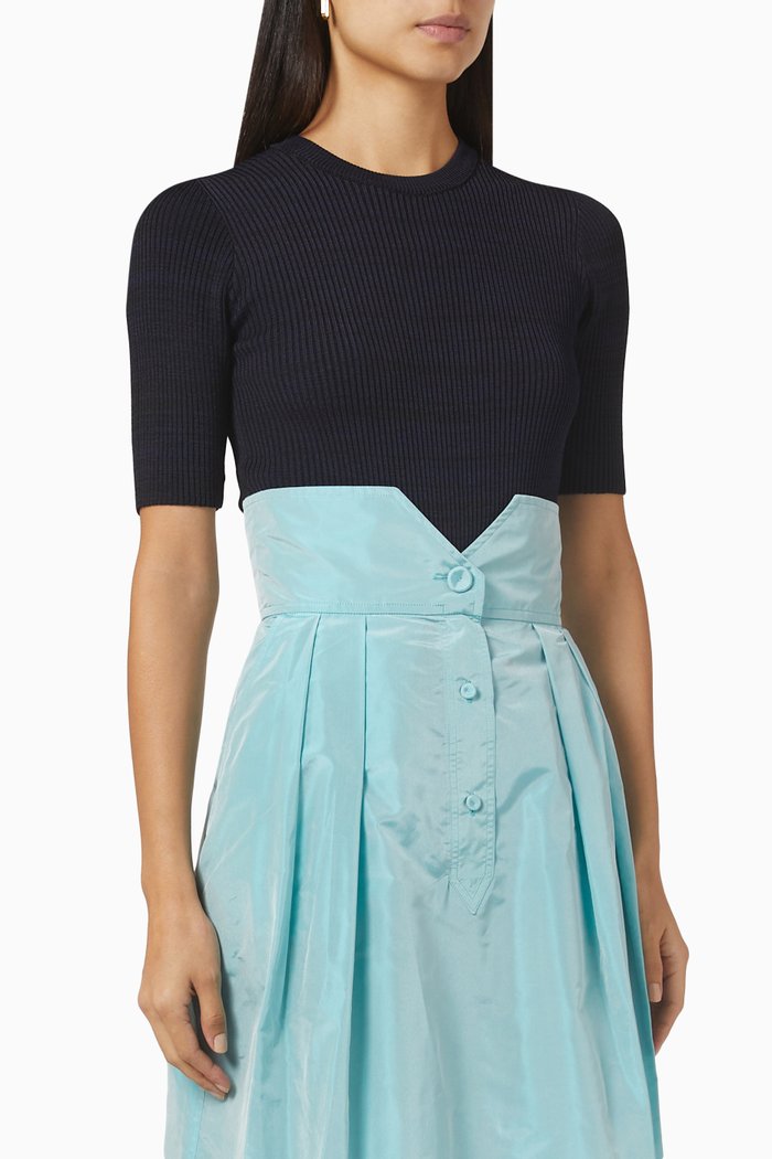 

Short Sleeve Bodysuit in Viscose Knit, Black