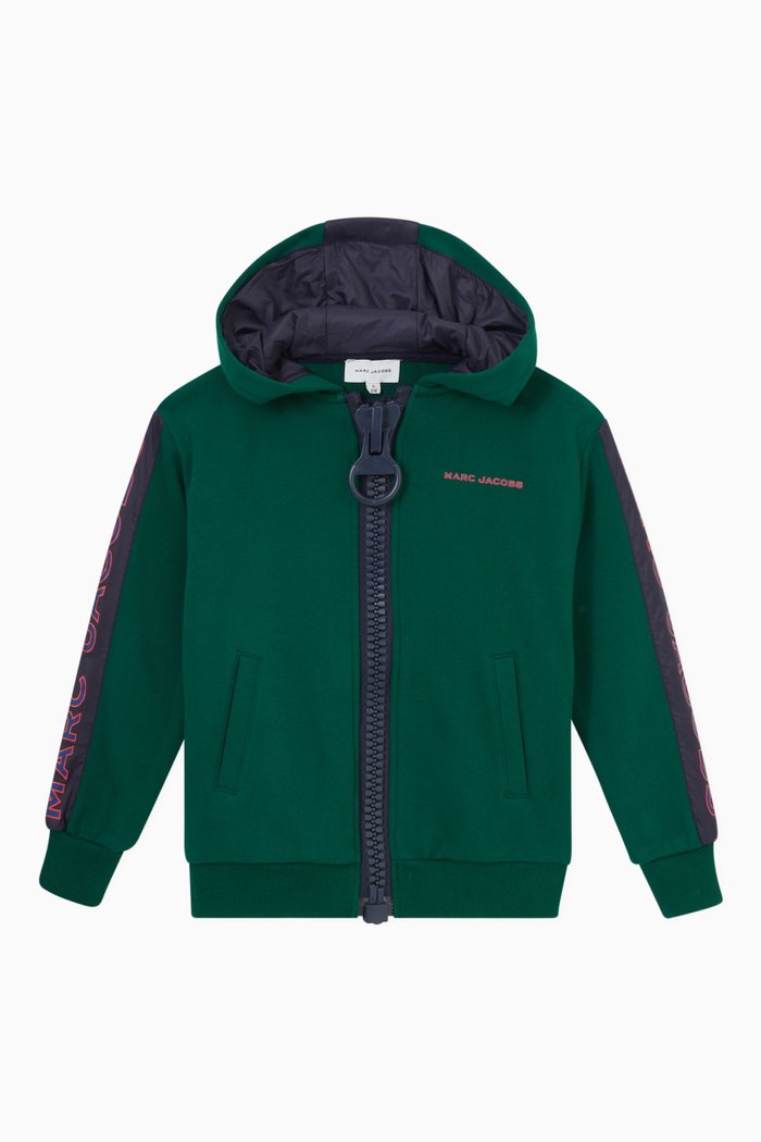 

Logo Tape Hoodie in Fleece, Green