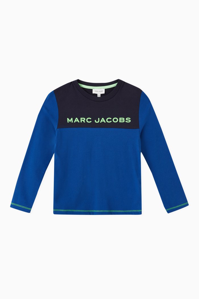 Logo T-shirt in Cotton, Blue