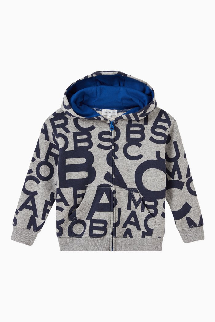 

Monogram Hoodie in Jersey, Grey