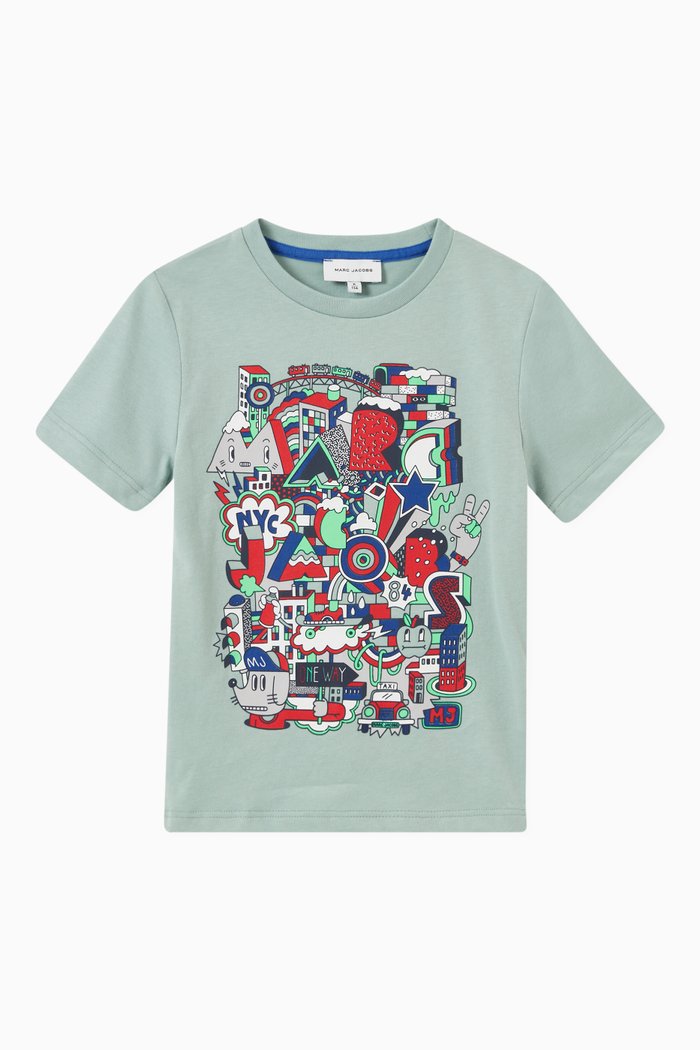 

Logo Graphic T-shirt in Organic Cotton, Green