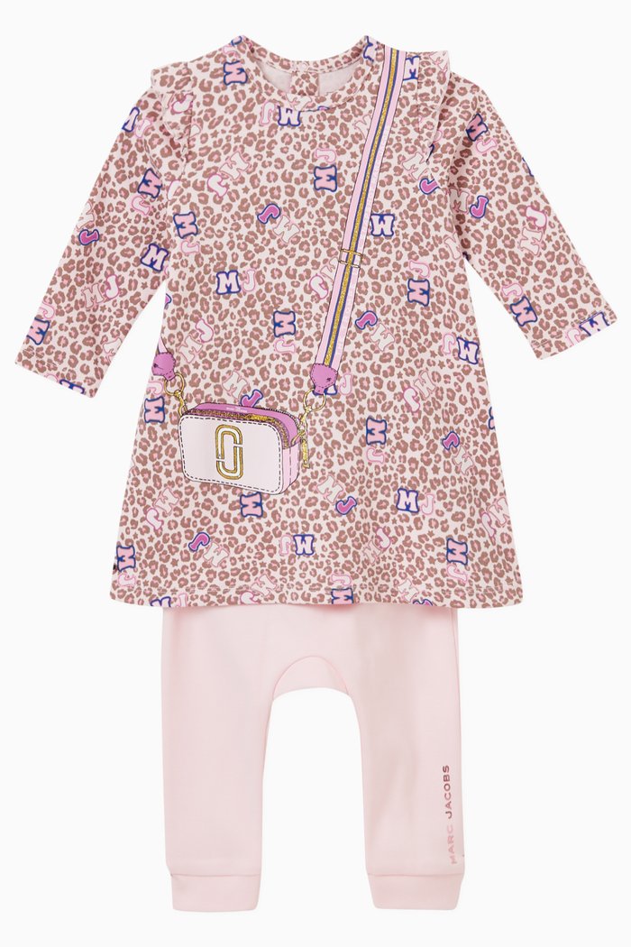 

Cheetah Print Dress in Cotton, Pink