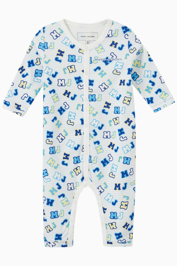 

Logo Print Pyjama in Cotton, Neutral