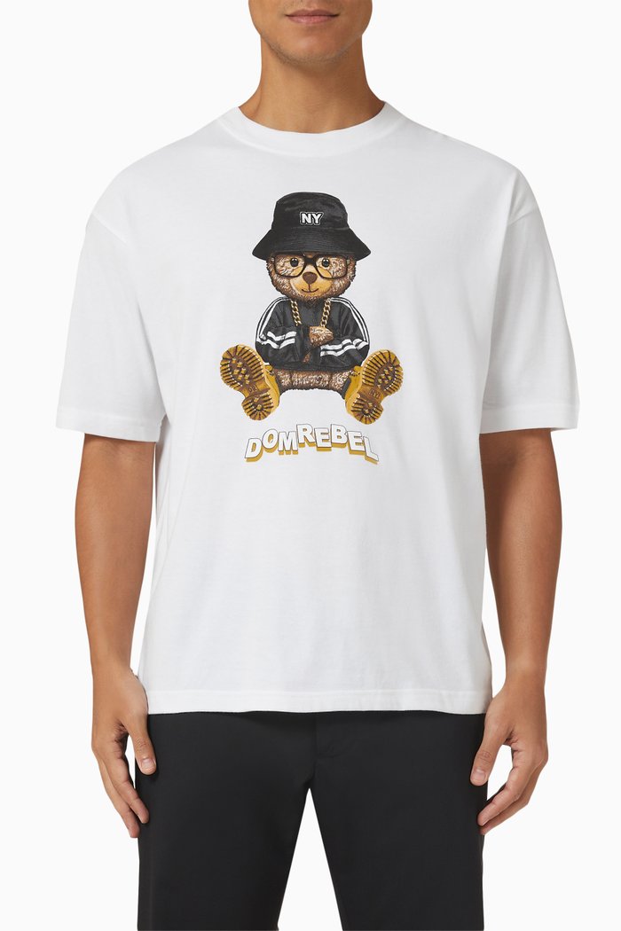 

NY Bear T-shirt in Cotton Jersey, White