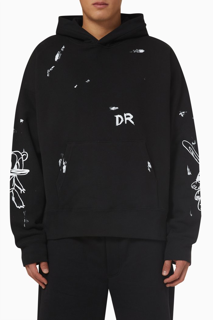 

Chummies Boxy Pullover in Fleece, Black