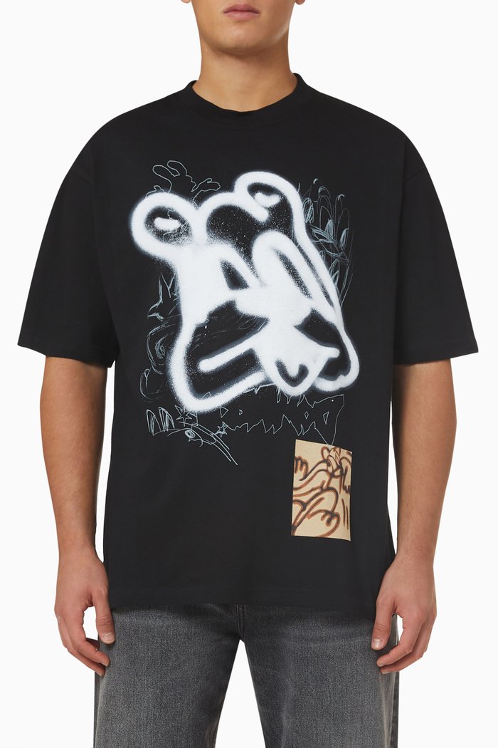 Beardog T-shirt in Cotton, Black