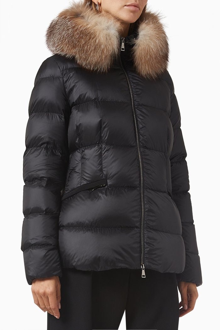 

Boed Short Down Jacket in Nylon Léger, Black