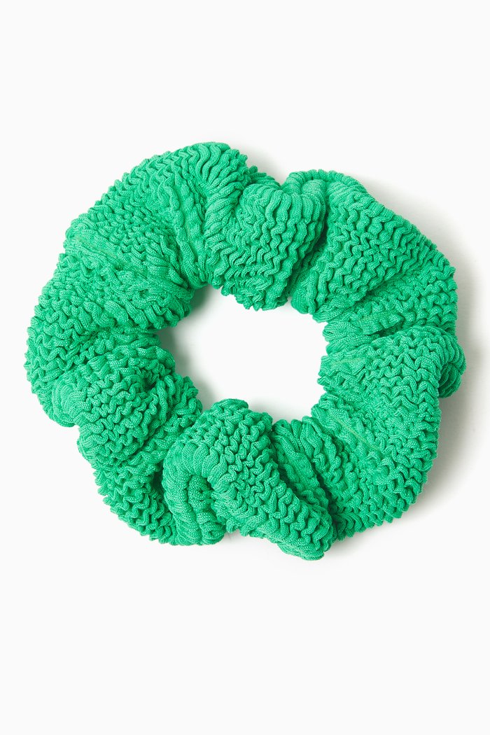 

Scrunchie in Crinkle Fabric, Green
